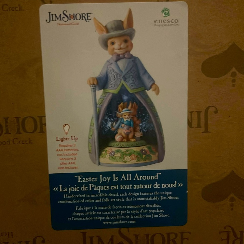 Jim Shore “Easter Joy is all Around” light up music box Easter decor